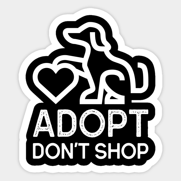 Adopt Don't Shop Pet Adoption Sticker by Classic & Vintage Tees